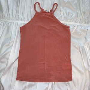coral halter tank top